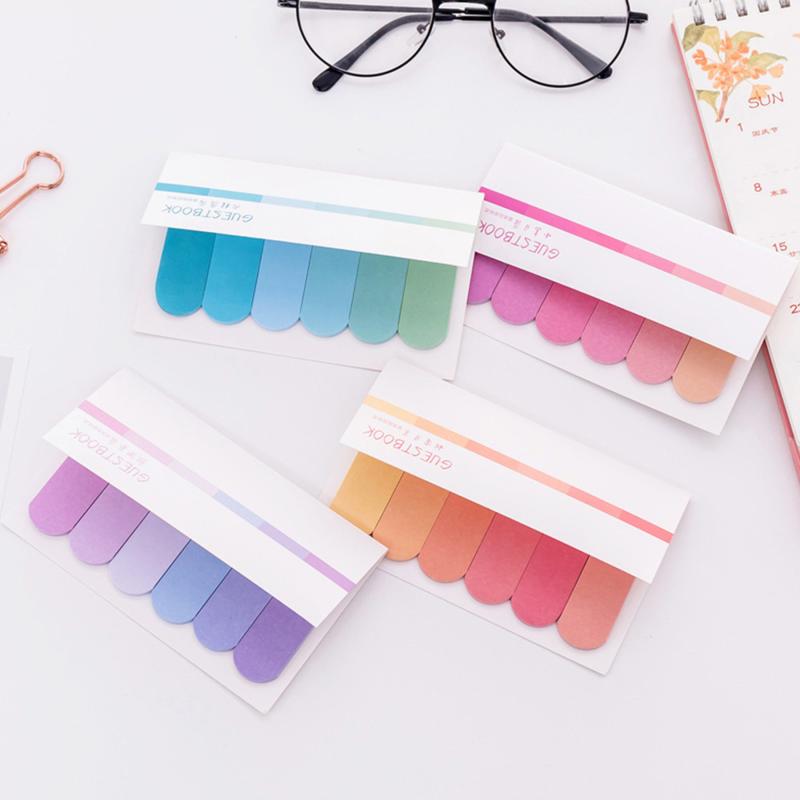 Gradient Pink Sticky Notes Set, 20 Pieces, 6 Pages, Office Stationery