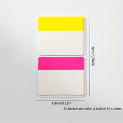 250pcs Fluorescent Index Label Stickers Self Adhesive Page Markers 10 Colors