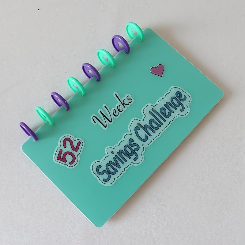 52 Week Savings Challenge Cash Envelopes Budget Book Money Clip