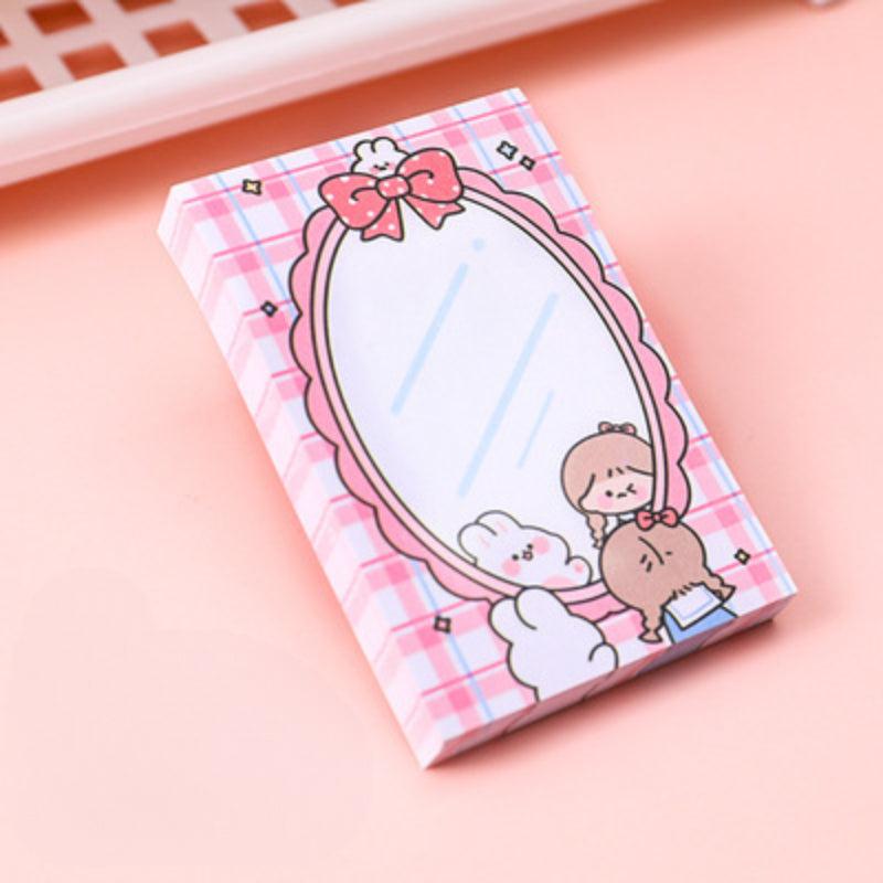 80sheets Cartoon Sticky Notes For Students Cute Note Paper Memo Small Book