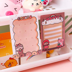 80sheets Cartoon Sticky Notes For Students Cute Note Paper Memo Small Book