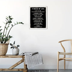 Inspirational Rules of Life Posters 8x10in for Home Office and Classroom Decor