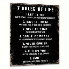 Inspirational Rules of Life Posters 8x10in for Home Office and Classroom Decor