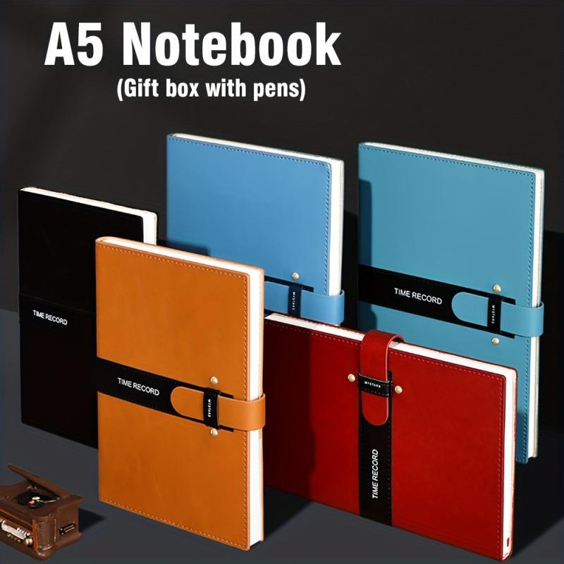 Minimalist A5 Diary Notebook with Gift Pen - Business Notepad - 21x14cm