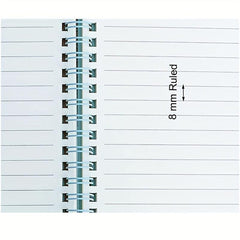 1pc A5 Spiral Notebook Plastic Hardcover 8mm Ruled 358 Sheets Light Pink/Green
