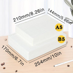200 Pages 600 Pages A5 B5 Grid Loose leaf Paper Refill