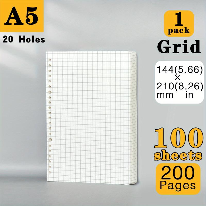 200 Pages 600 Pages A5 B5 Grid Loose leaf Paper Refill