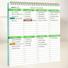 Weekly To Do List Planner 52 Weeks Undated Spiral Notebook Organizer
