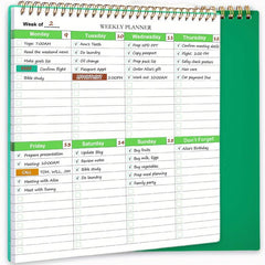 Weekly To Do List Planner 52 Weeks Undated Spiral Notebook Organizer