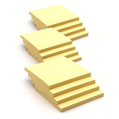 12 Packs Sticky Notes 7.62x7.62 Cm Canary Yellow Clean Removal Recyclable