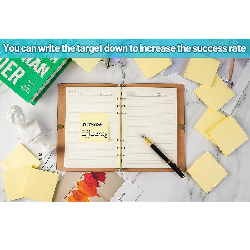 12 Packs Sticky Notes 7.62x7.62 Cm Canary Yellow Clean Removal Recyclable