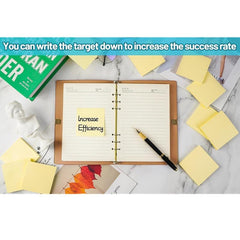 12 Packs Sticky Notes 7.62x7.62 Cm Canary Yellow Clean Removal Recyclable