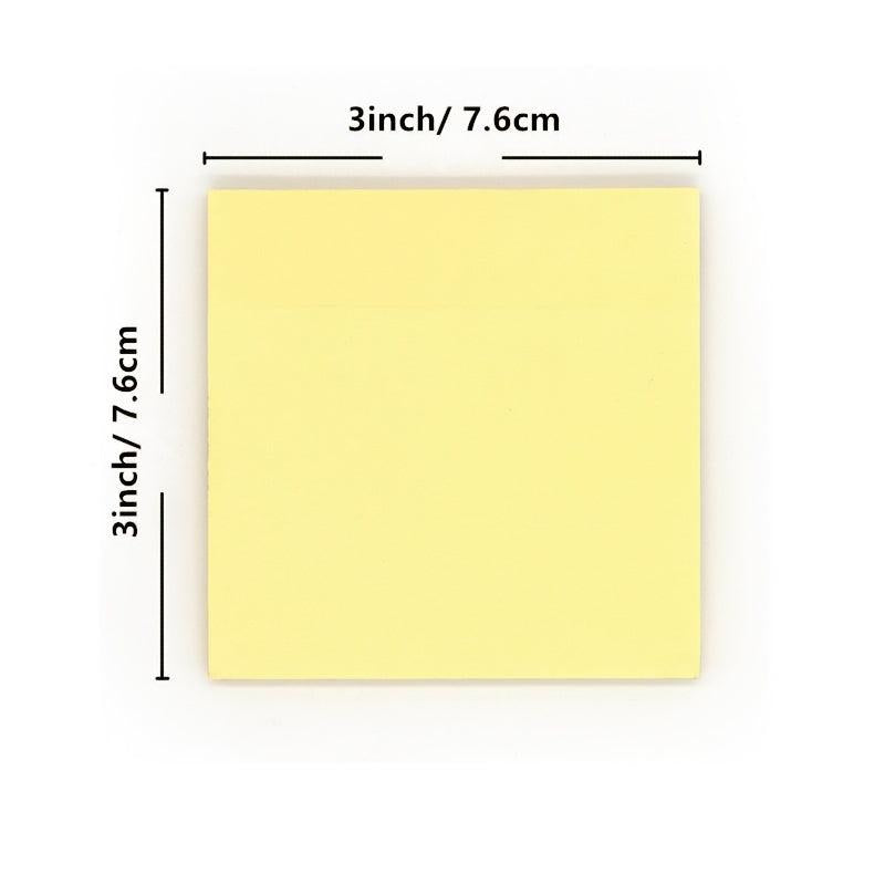 12 Packs Sticky Notes 7.62x7.62 Cm Canary Yellow Clean Removal Recyclable