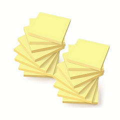 12 Packs Sticky Notes 7.62x7.62 Cm Canary Yellow Clean Removal Recyclable