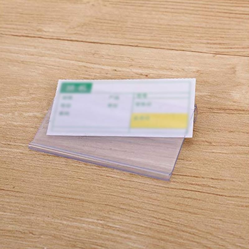 Clear Plastic Label Holder for Wire Shelf - Bin Labels