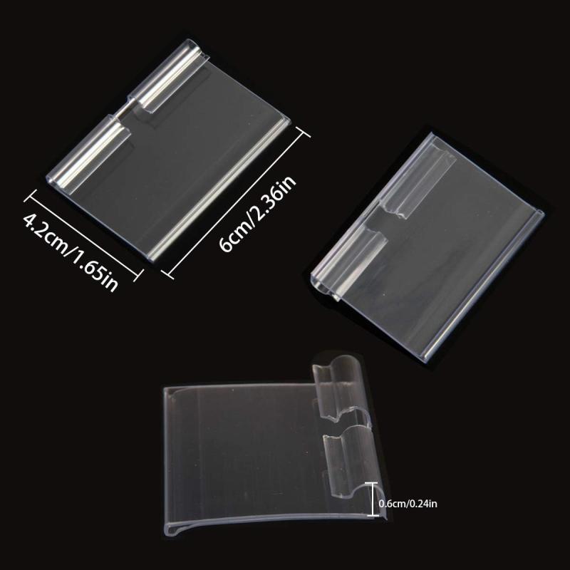 Clear Plastic Label Holder for Wire Shelf - Bin Labels
