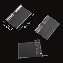 Clear Plastic Label Holder for Wire Shelf - Bin Labels