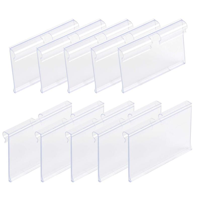 Clear Plastic Label Holder for Wire Shelf - Bin Labels