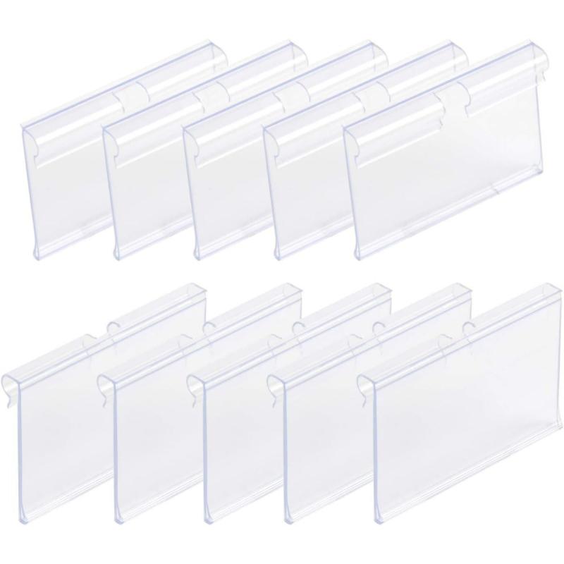 Clear Plastic Label Holder for Wire Shelf - Bin Labels
