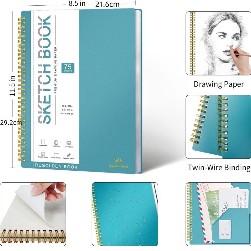 A4 Sketch Book Mixed Media Sketchbook 75 Sheets