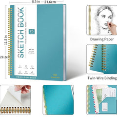 A4 Sketch Book Mixed Media Sketchbook 75 Sheets