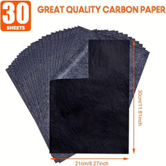 Red Carbon Paper 30pcs for Tracing Transfer Graphite - Drawing Patterns on Wood