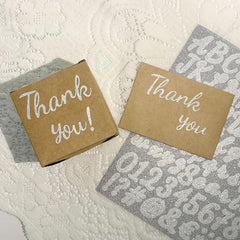 Glitter Letters with Golden and Silvery Numbers Stickers