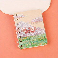Mini Pocket Landscape Painting Coil Book A7 Notepad 80 Pages