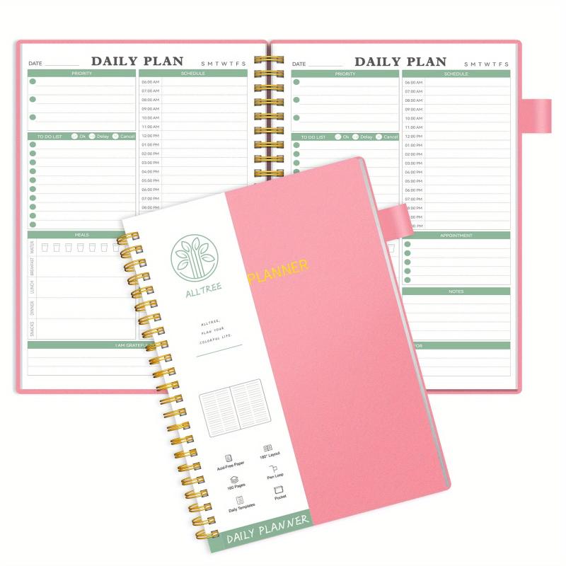 Undated Spiral Daily To Do List Planner Meal Tracker
