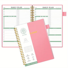 Undated Spiral Daily To Do List Planner Meal Tracker