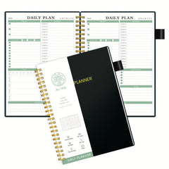 Undated Spiral Daily To Do List Planner Meal Tracker