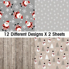 Christmas Scrapbook Paper Pad 24 Sheets 6 X 6 Cardstock Pack Single Sided