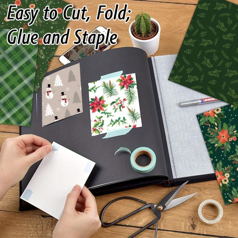 Christmas Scrapbook Paper Pad 24 Sheets 6 X 6 Cardstock Pack Single Sided