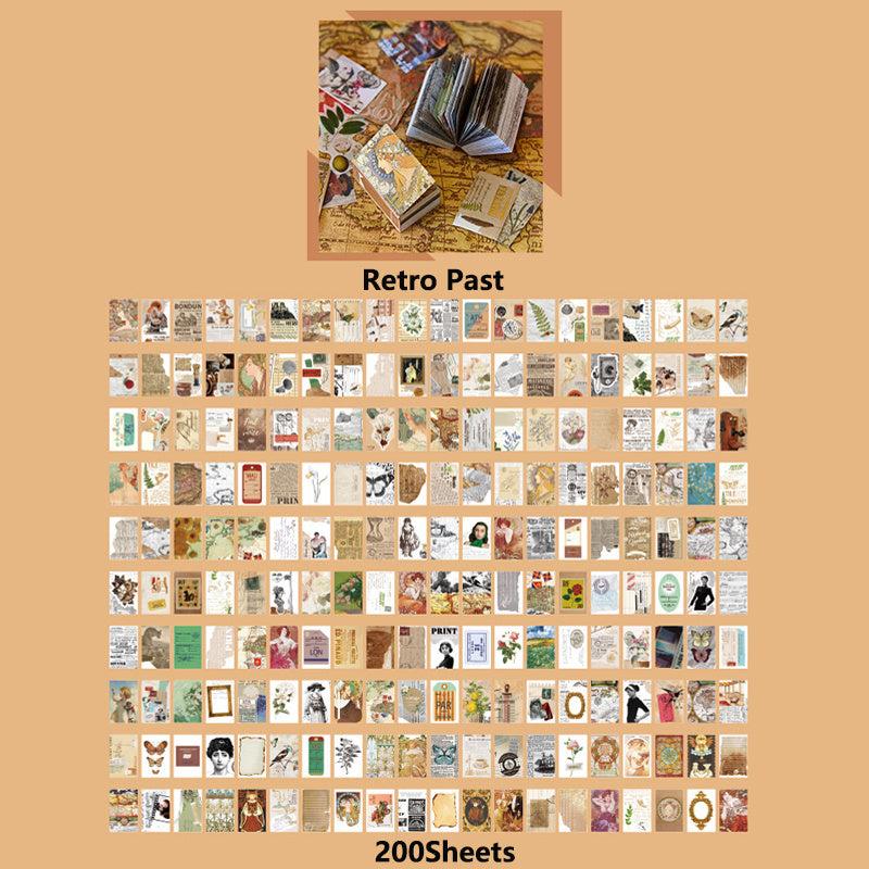 200 Sheets Bronzing Process DIY Stickers for Book Decorations