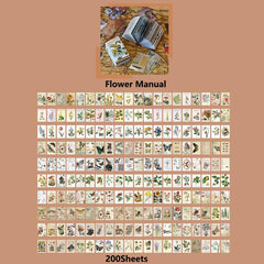 200 Sheets Bronzing Process DIY Stickers for Book Decorations