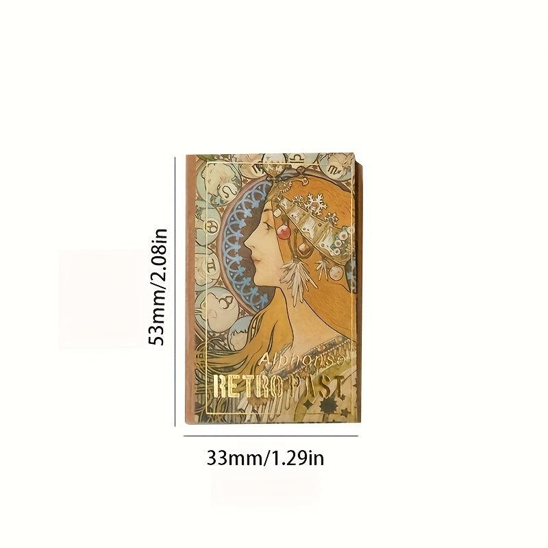 200 Sheets Bronzing Process DIY Stickers for Book Decorations