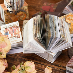 200 Sheets Bronzing Process DIY Stickers for Book Decorations
