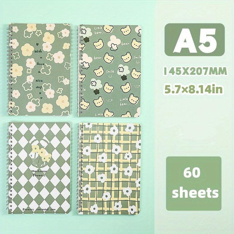 Fresh Flower Coil Book A5 Notebook Horizontal Line Inner Page