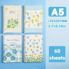 Fresh Flower Coil Book A5 Notebook Horizontal Line Inner Page