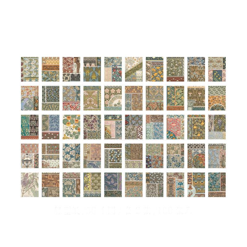 100 Pieces Vintage Scrapbook Message Paper Journal Book Material
