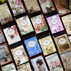 100pcs Flower Shadow Retro Hand Ledger Material Decoration