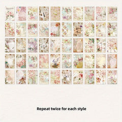 100pcs Flower Shadow Retro Hand Ledger Material Decoration