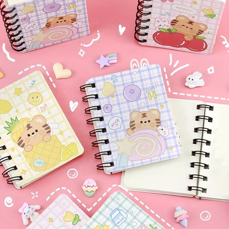 Cartoon A7 Coil Book Fun Mini Notebook 80 Sheets Student Pocket Notepad