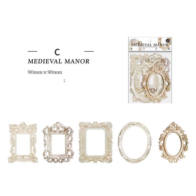 Hollow Relief Retro Frame Collage Card DIY Decorative Materials