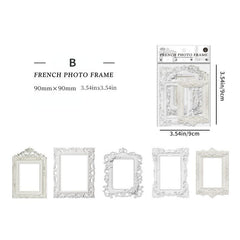 Hollow Relief Retro Frame Collage Card DIY Decorative Materials