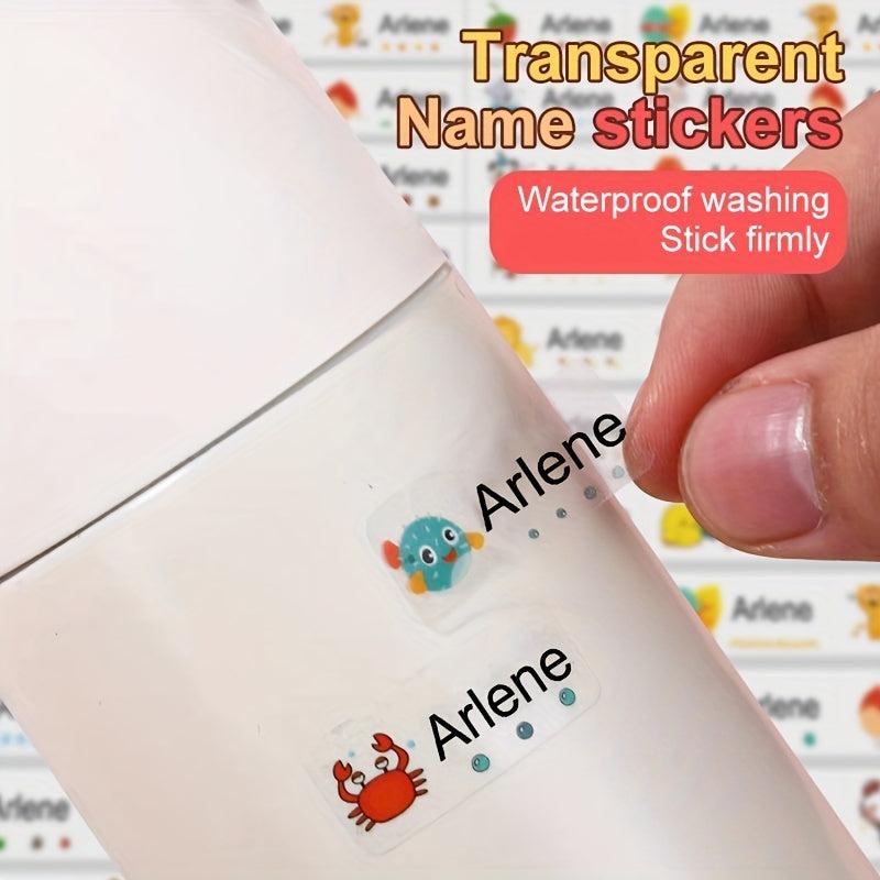 Custom Name Sticker Waterproof Office Supplies Label Students School Stationery