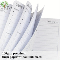 Undated Weekly Goal Planner Notebook - 52 Weeks To Do List, Habit Tracker, Notes