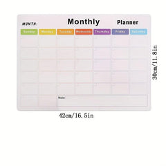10pcs Monthly Weekly Plan Note Card Set Magnetic Refrigerator Stickers
