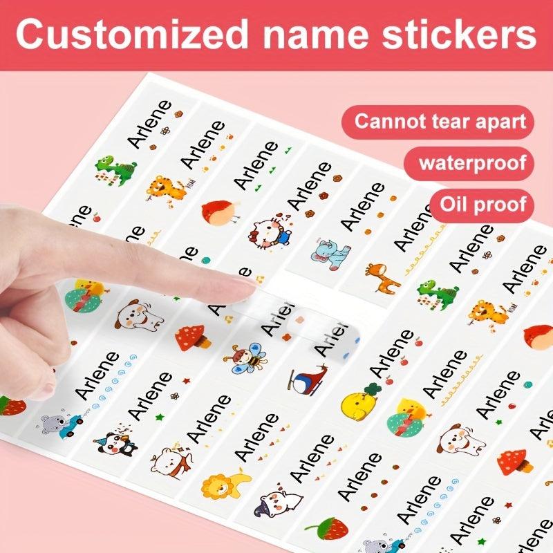 Personalized Waterproof Transparent Name Sticker 45-120pcs