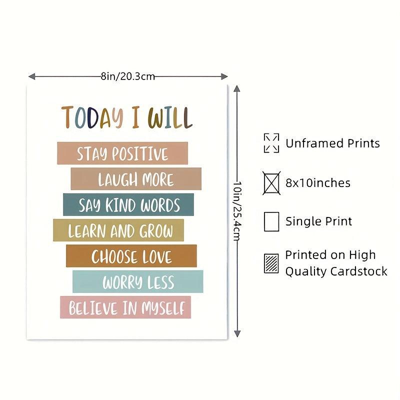 Positive Art Print Affirmation Art Nursery Decor Wall Art Homeschool Art 8x10